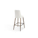 Modus Wyatt Upholstered Bar Stool in Ricotta Boucle and Bronze Metal Image 3