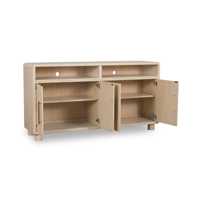 Modus Zinnia Four Door Two Shelf Sideboard in White Sand Image 3