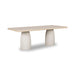 Modus Zinnia Plaster Base Wood Top Dining Table in White Sand and Ivory Image 1