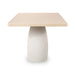 Modus Zinnia Plaster Base Wood Top Dining Table in White Sand and Ivory Image 2