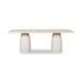 Modus Zinnia Plaster Base Wood Top Dining Table in White Sand and Ivory Main Image