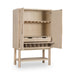 Modus Zinnia Two Door Ash Wood Bar Cabinet in White Sand Image 3