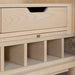 Modus Zinnia Two Door Ash Wood Bar Cabinet in White Sand Image 5