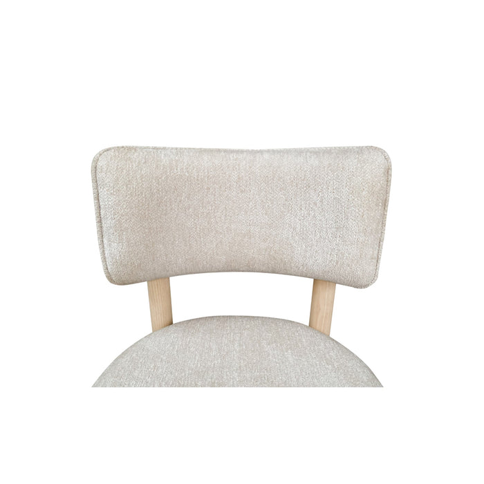 Modus Zinnia Wood Back Dining Chair in White Sand and Dune Chenille Image 5