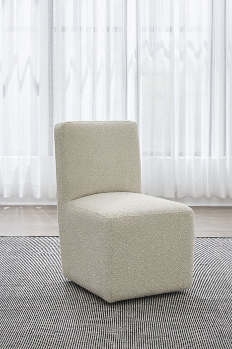 Liv Fully Upholstered Dining Chair in Brun Boucle