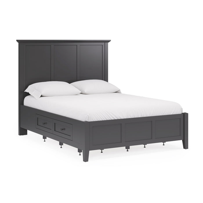 Modus Furniture Grace Four Drawer Platform Storage Bed in Raven Black  PNRBD  Image 4