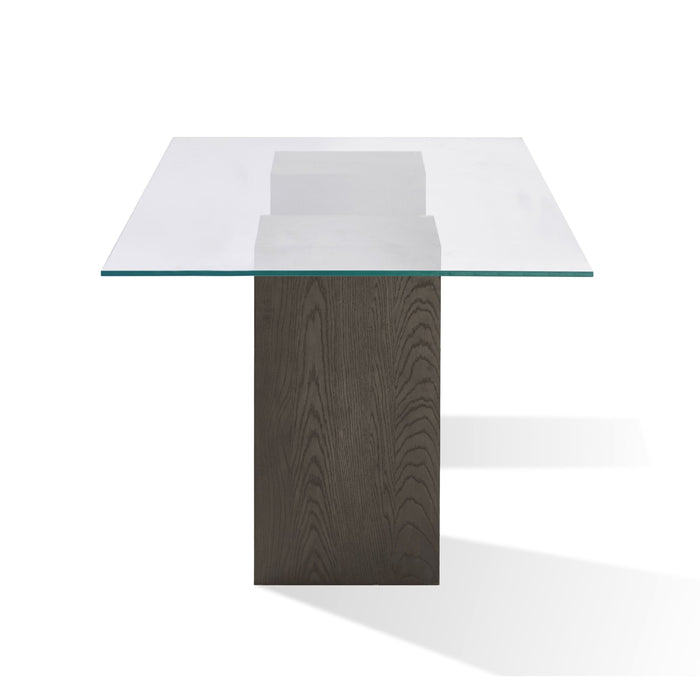 Modus Furniture Modesto Rectangular Glass Top Dining Table in French Roast 655450331312 FPBL61 Image 6