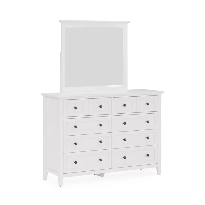 Modus Furniture Grace Wall or Dresser Mirror in Snowfall White 655450408465 PNRA83 Image 6