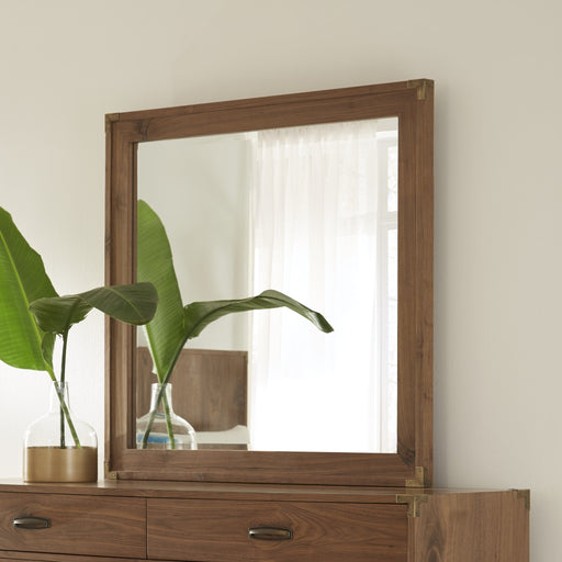 Modus Furniture Adler Beveled Glass Mirror in Natural Walnut 655450172489 8N1683 Main Image