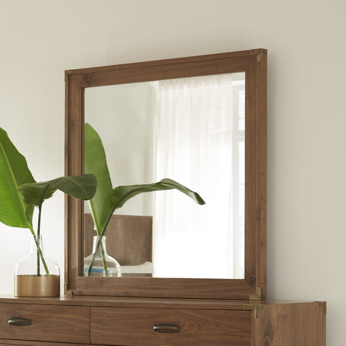 Modus Furniture Adler Beveled Glass Mirror in Natural Walnut 655450172489 8N1683 Main Image