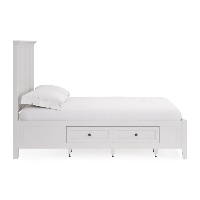 Modus Furniture Grace Four Drawer Platform Storage Bed in Snowfall White  PNRAD  Image 5