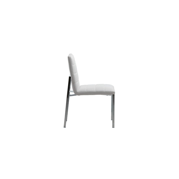 Modus Furniture Amalfi Metal Back Chair in White Leather 655450279959 1AA466M Image 2