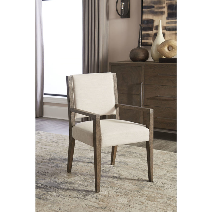 Modus Furniture Oakland Upholstered Arm Chair in Brunette 655450331404 FQBM64B Main Image