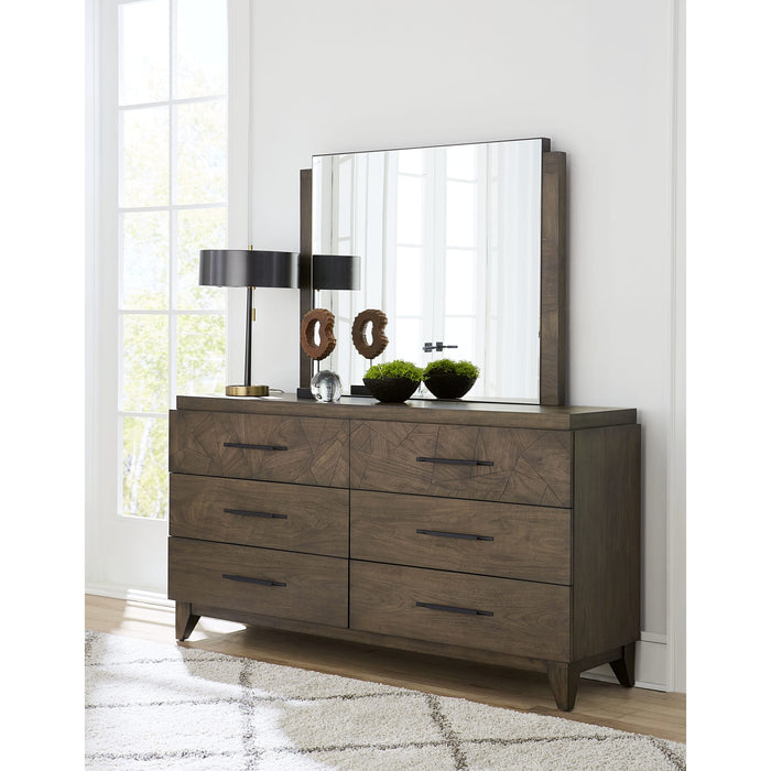 Modus Furniture Broderick Dresser Mirror in Wild Oats Brown 655450326042 EQY683 Image 1