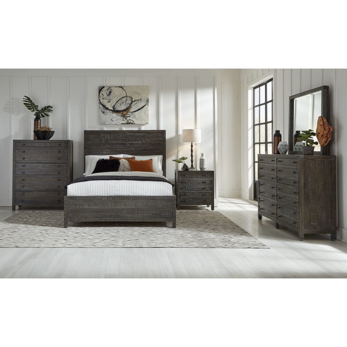 Modus Furniture Townsend Solid Wood Low-Profile Bed in Gunmetal  8TR9B  Image 1