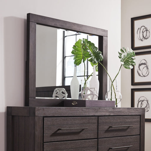 Modus Furniture Heath Beveled Glass Mirror in Basalt Grey 655450199646 3H5783 Main Image