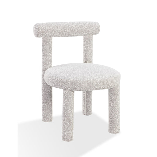 Modus Furniture Addison Modern Dining Chair in Cotton Ball Boucle 655450423505 PWNB63A Main Image