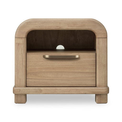 Modus Furniture Kione One Drawer Acacia Wood Nightstand in Lioness 655450475528 TXXW81 Main Image