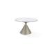 Modus Furniture Winston Stone Top Metal Base Round Dining Table in Oat Milk and Champagne 655450370113 FMKR60 Image 1