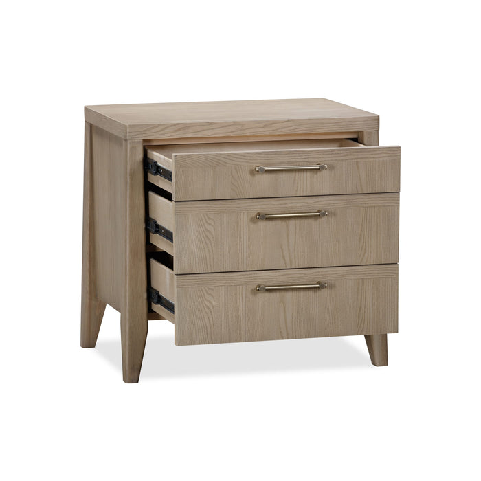 Modus Furniture Sumire Three Drawer Ash Wood Nightstand in Ginger 655450442377 QETW81C Image 5