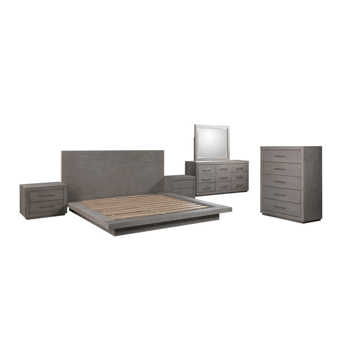 Modus Furniture Melbourne Wood Platform Bed in Mineral  8DBXH  Image 8