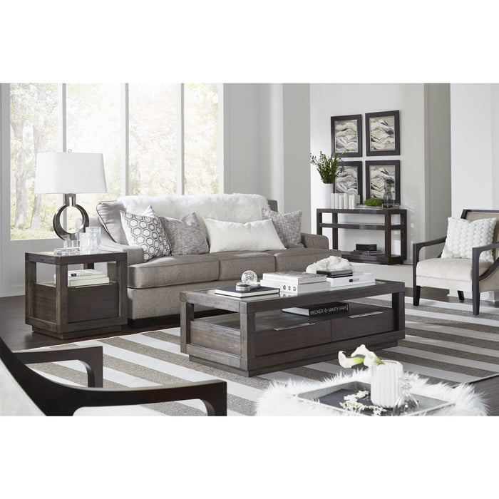 Modus Furniture Oxford Two Drawer Rectangular Coffee Table in Basalt Grey 655450194399 AZU521 Image 1