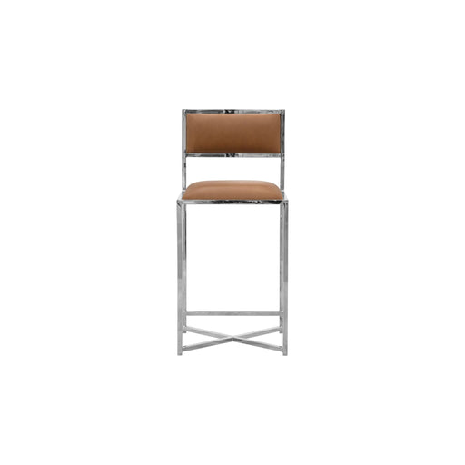 Modus Furniture Amalfi X-Base Counter Stool in Cognac Leather 655450233968 1A8370X Image 1