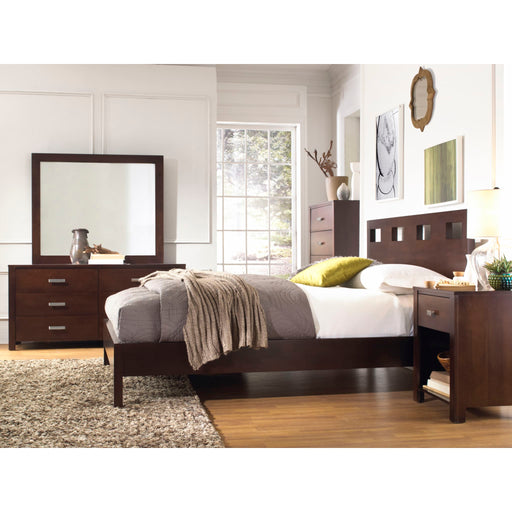 Modus Furniture Riva Wood Bed in Chocolate Brown  RV26F  Image 1