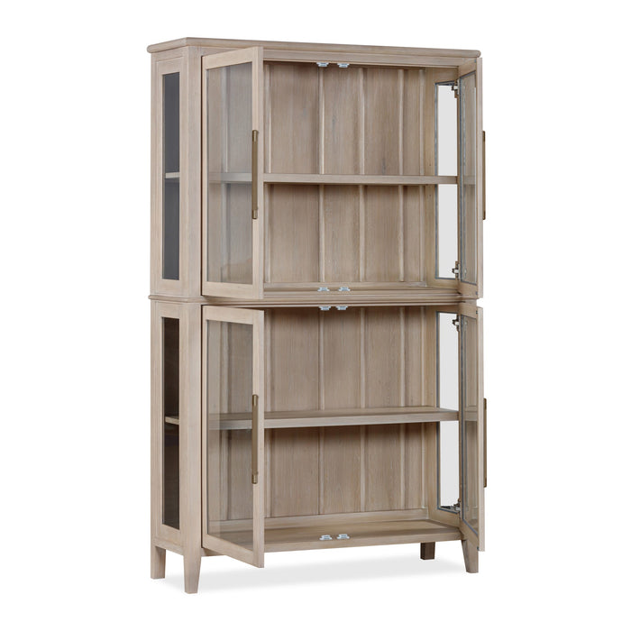 Modus Furniture Camden Four Door Shiplap Curio in Chai 655450445491 QATK80 Image 2