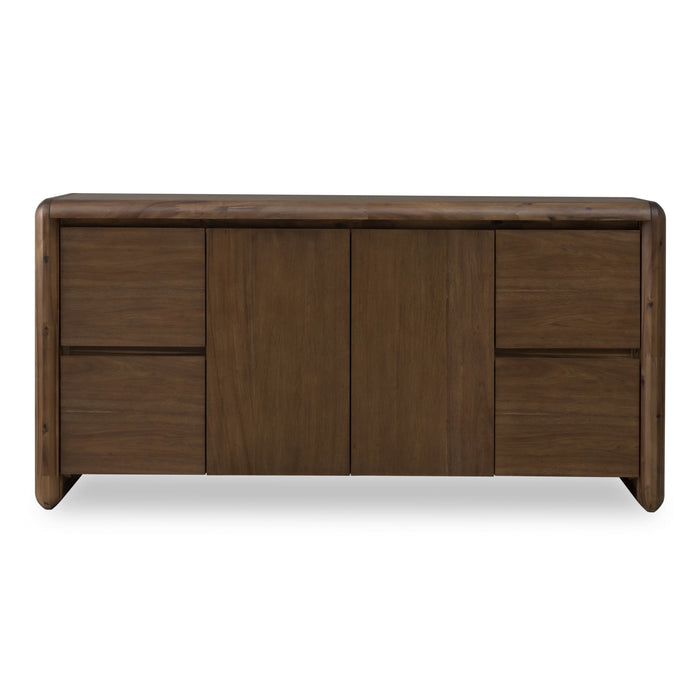 Modus Furniture Xolani Two Door Four Drawer Acacia Wood Sideboard in Impala 655450481581 TTXU78 Main Image