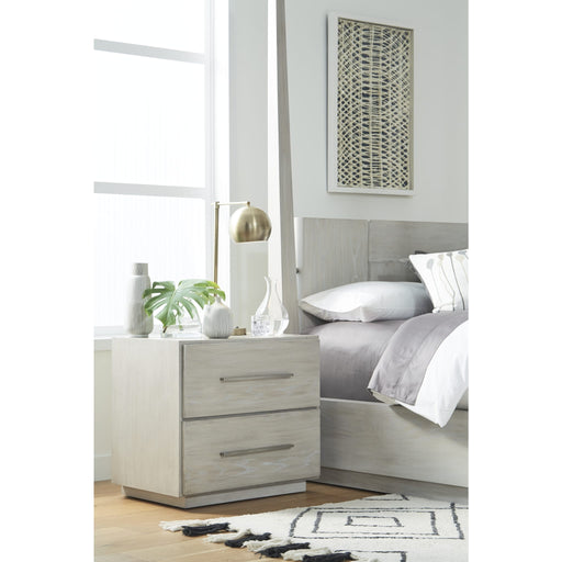 Modus Furniture Destination Two Drawer Nightstand in Cotton Grey 655450270079 DEZ781 Main Image