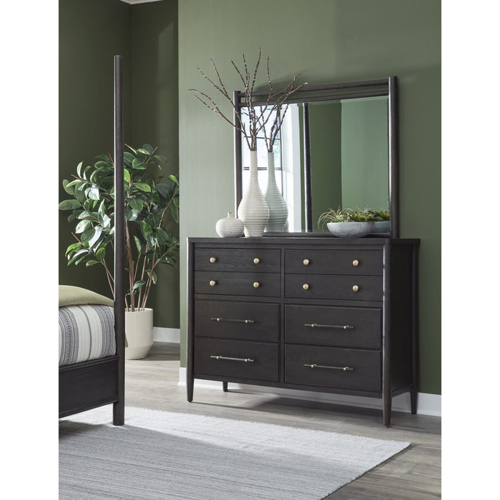 Modus Furniture Rockport Eight Drawer Oak Wood Dresser in Yin 655450437984 QBTS82T Image 1