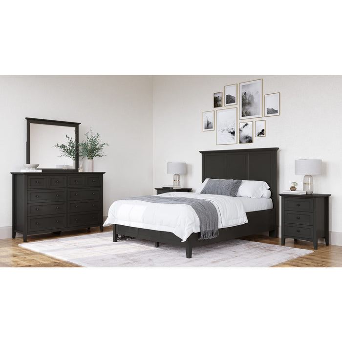 Modus Furniture Grace Three Panel Bed in Raven Black  PNRBL  Image 11