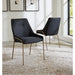 Modus Furniture Cyrus Upholstered Dining Chair in Coal Fabric and Brushed Bronze Metal 655450422898 PUSJ63ASH Image 1