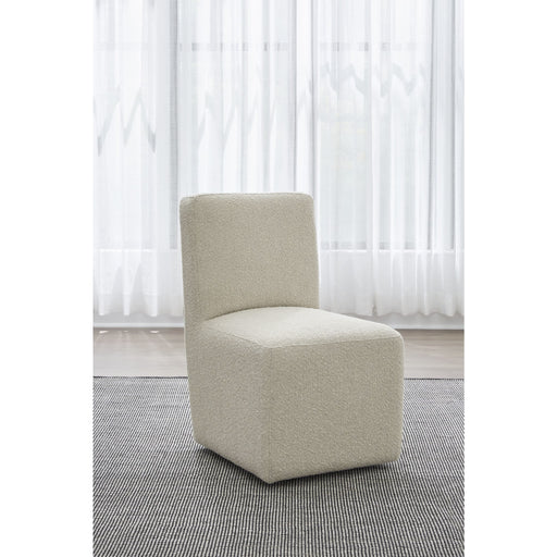 Modus Furniture Liv Fully Upholstered Dining Chair in Brun Boucle 655450450587 QHTP64B Main Image