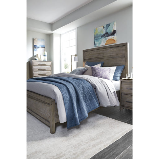 Modus Furniture Hearst Solid Wood Panel Bed in Sahara Tan  6VF3A  Image 1