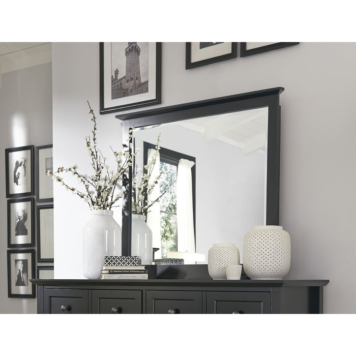 Modus Furniture Paragon Beveled Glass Mirror in Black 655450162848 4N0283 Main Image