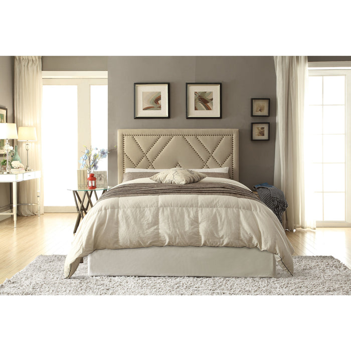 Modus Furniture Vienne Nailhead Upholstered Platform Bed in Powder  3Z45L 20 Image 1