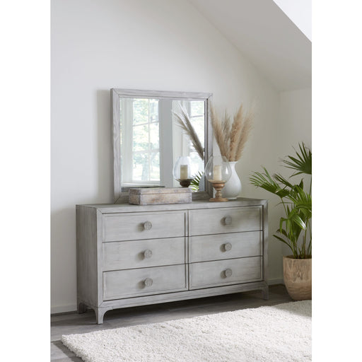 Modus Furniture Boho Chic Six-Drawer Dresser in Washed White (2024) 655450432545 1JQ982A Image 1