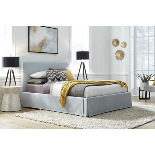 Modus Furniture Shelby Upholstered Skirted Panel Bed in Sky  CB54H 4 Main Image