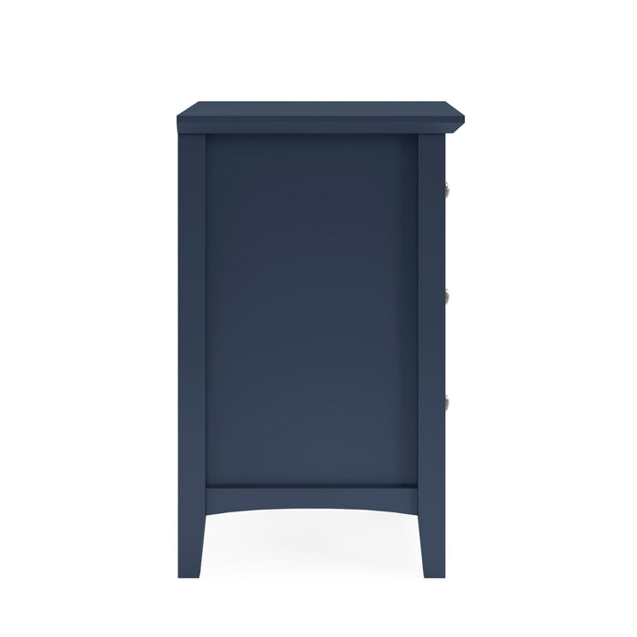 Modus Furniture Grace Three Drawer Nightstand in Blueberry 655450413391 PNKX81 Image 3