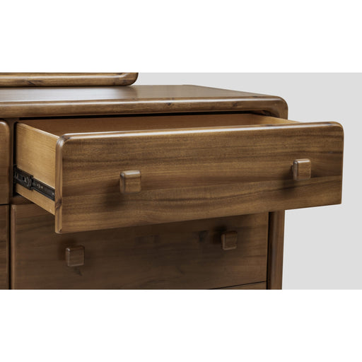 Modus Furniture Boka Six Drawer Acacia Wood Dresser in Impala  655450474767 TVXU82 Image 1