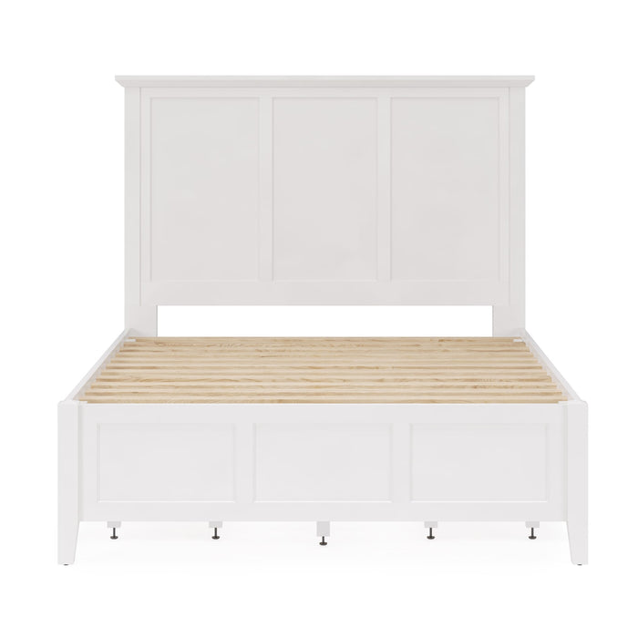 Modus Furniture Grace Four Drawer Platform Storage Bed in Snowfall White  PNRAD  Image 10