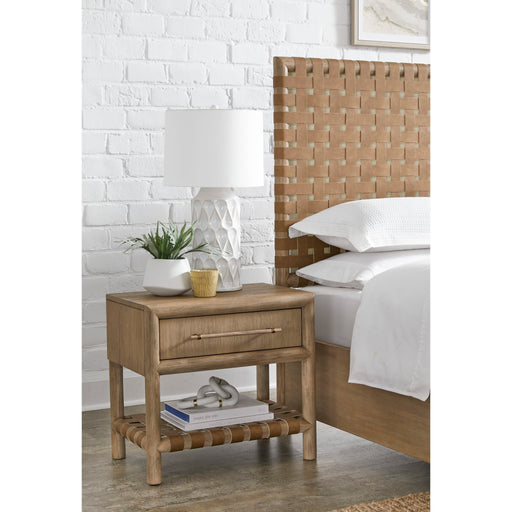 Modus Furniture Dorsey One Drawer USB-charging Nightstand in Granola 655450421419 NSPV81 Main Image