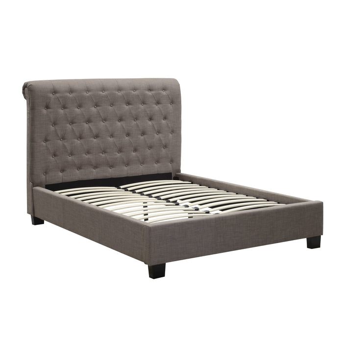 Modus Furniture Royal Tufted Platform Bed in Dolphin Linen  3ZH3L 11 Image 5