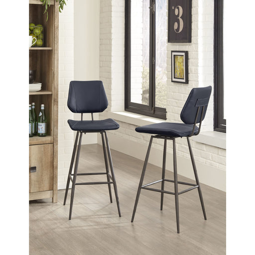 Modus Furniture Vinson Modern Swivel Bar Stool in Cobalt 655450170478 9LE868V Main Image