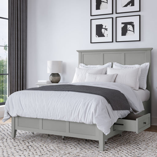 Modus Furniture Grace Four Drawer Platform Storage Bed in Elephant Gray  PNKGD  Main Image