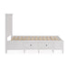 Modus Furniture Grace Four Drawer Platform Storage Bed in Snowfall White  PNRAD  Image 8