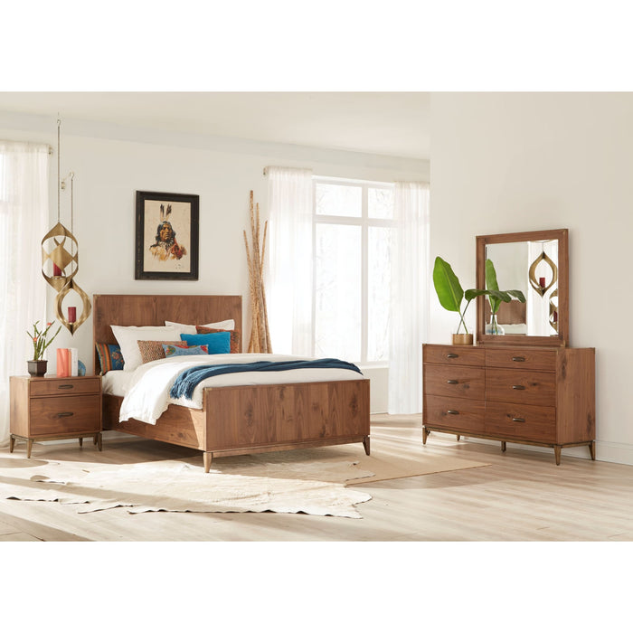 Modus Furniture Adler Wood Panel Bed in Natural Walnut  8N16F  Image 2