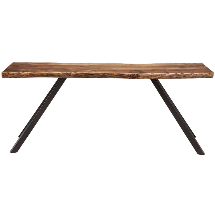 Modus Furniture Reese Live Edge Solid Wood Metal Leg Console Table in Natural Acacia 655450206290 3A6923 Image 2